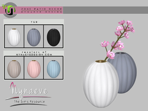 Sims 4 — Zone Patio - Geometric Vase V1 by NynaeveDesign — Zone Patio - Geometric Vase V1 Located in: Decor - Plants