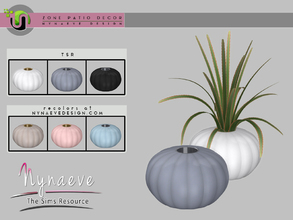 Sims 4 — Zone Patio - Geometric Vase V2 by NynaeveDesign — Zone Patio - Geometric Vase V2 Located in: Decor - Plants