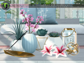 Sims 4 — Zone Patio Decor by NynaeveDesign — Decorative accents can add just the right finishing touch to your sim's