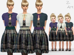 Sims 4 — Winter CollectZ. 15 by Zuckerschnute20 — You wanted it, here it is - a dress for mom, same look as the little