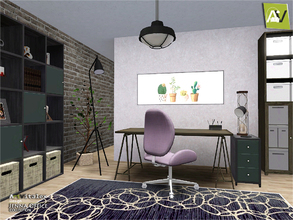 Sims 3 — Jenna Office by ArtVitalex — - Jenna Office - ArtVitalex@TSR, Nov 2018 - All objects are recolorable - Jenna