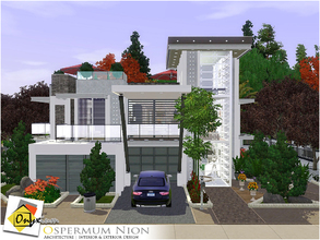 Sims 3 — Ospermum Nion by Onyxium — On the first floor: Living Room | Dining Room | Kitchen | Bathroom | Garage On the