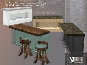 Sims 4 — Industrial Bar by SIMcredible! — by SIMcredibledesigns.com available at TSR 5 colors in 6 variations