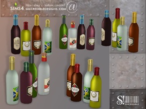 Sims 4 — Industrial Bar drink bottles by SIMcredible! — by SIMcredibledesigns.com available at TSR 5 variations
