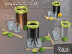 Sims 4 — Industrial Bar Caipirinha set by SIMcredible! — by SIMcredibledesigns.com available at TSR 3 colors variations