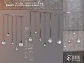 Sims 4 — Industrial Bar - ceiling lamp by SIMcredible! — by SIMcredibledesigns.com available at TSR 3 colors variations