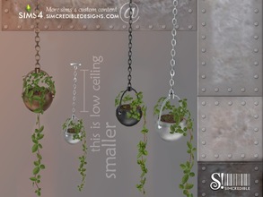 Sims 4 — Industrial Bar - Hanging plant by SIMcredible! — by SIMcredibledesigns.com available at TSR 3 colors in 9