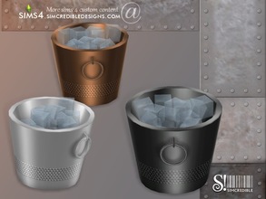 Sims 4 — Industrial Bar - ice bucket by SIMcredible! — by SIMcredibledesigns.com available at TSR 3 colors variations