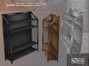 Sims 4 — Industrial Bar - shelf by SIMcredible! — by SIMcredibledesigns.com available at TSR 3 colors variations
