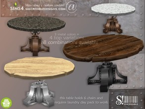 Sims 4 — Industrial Bar - dining table - REQUIRES LAUNDRY DAY pack by SIMcredible! — by SIMcredibledesigns.com available