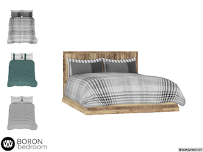 Sims 4 — Boron Double Bed Blanket by wondymoon — - Boron Bedroom - Double Bed Blanket - Wondymoon|TSR - Creations'2018