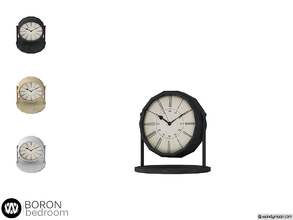 Sims 4 — Boron Clock by wondymoon — - Boron Bedroom - Clock - Wondymoon|TSR - Creations'2018