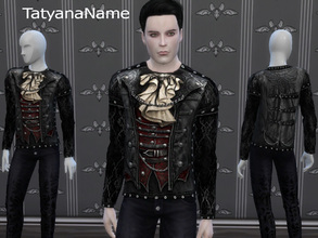 Sims 4 — Leather Gothic Top by TatyanaName2 — Clothing categories: everyday, party, formal, hot weather, cold weather