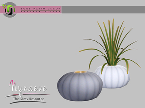 Sims 3 — Zone Patio - Geometric Vase V2 by NynaeveDesign — Zone Patio - Geometric Vase V2 Located in: Decor - Plants