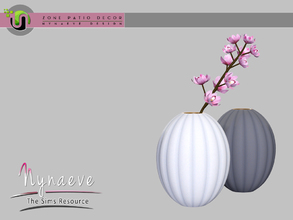 Sims 3 — Zone Patio - Geometric Vase V1 by NynaeveDesign — Zone Patio - Geometric Vase V1 Located in: Decor - Plants