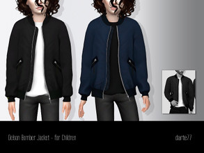Sims 4 — Delson Bomber Jacket - For Children by Darte77 — - 25 swatches - Available for both genders - All LODs - Base