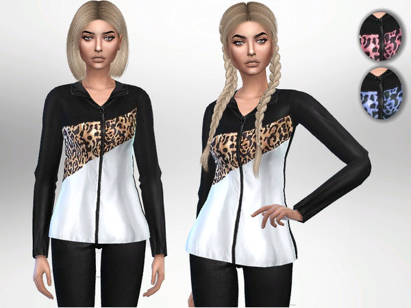 Sims 4 — Cheetah Print Jacket by Puresim — A casual cheetah printed jacket. - 3 swatches - teen to elder - everyday and