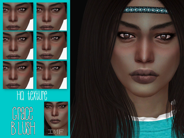 Sims 4 — IMF Grace Blush N.31 by IzzieMcFire — Grace Blush N.31 contains 6 colors in hq texture. Standalone item with