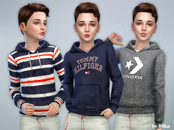 Sims 4 — Hoodie for Boys P15 by lillka — Hoodie for Boys New item / 3 styles