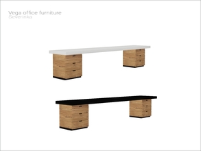 Sims 4 — [Vega office furniture] - desk by Severinka_ — Long desk From the set 'Vega office furniture' Build / Buy