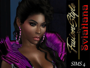 Sims 4 — FusionStyle by Sviatlana - Earrings colored hoops by FusionStyle_by_Sviatlana — If you are interested in my