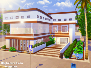 Sims 4 — Highclere Lain by MSQSIMS — Modern House for a big family. This house features 1 Livingroom with dining room 1