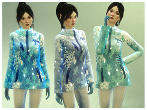 Sims 4 — Glittering Snowflake Winter Jacket - Seasons needed by Nalae — Glittering Snowflake Winter Jacket