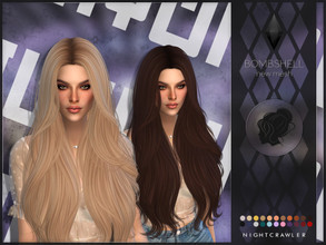 Sims 4 — Nightcrawler-Bombshell by Nightcrawler_Sims — NEW HAIR MESH T/E Smooth bone assignment All lods 22colors Works