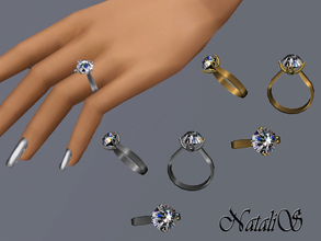 Sims 3 — NataliS TS3 Round solitaire diamond ring by Natalis — Round solitaire diamond ring. FT-FA-FE
