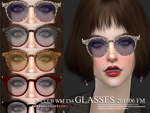 Sims 4 — S-Club ts4 WM Glasses FM 201806 by S-Club — Glasses, 5 swathches, hope you like, thanks.