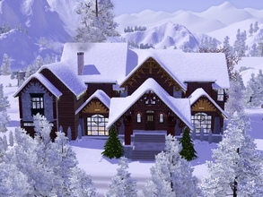 Sims 3 — Aspen Log Cabin 2018 by RachelDesign — It's a most wonderful time... Holiday season is a best time for the Sims