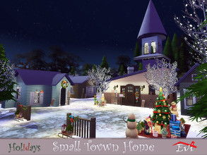 Sims 4 — Small town Home by evi — Once upon a time there was a house which looked like a tiny village. But it was a real