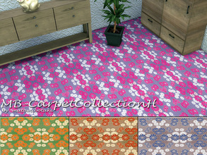 Sims 4 — MB-CarpetCollectionH by matomibotaki — MB-CarpetCollectionH,carpet with floral design, comes in 4 different
