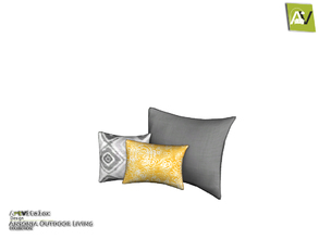 Sims 4 — Ansonia Seat Pillows Triple by ArtVitalex — - Ansonia Seat Pillows Triple - ArtVitalex@TSR, Dec 2018