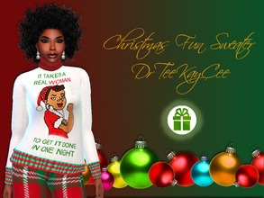 Sims 4 — Christmas Fun Sweater - Holiday Celebrations Pack Required by drteekaycee — So there are the ugly sweaters and