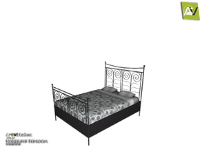 Sims 3 — Noresund Bed by ArtVitalex — - Noresund Bed - ArtVitalex@TSR, Dec 2018