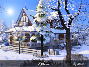 Sims 4 — Koliba by dasie22 — Koliba is a lovely cottage in Zakopane style. This small villa features two bedrooms, two