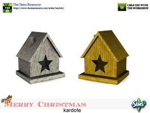 Sims 3 — kardofe_Merry Christmas_cottage by kardofe — Small wooden house, with Christmas star