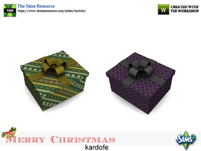 Sims 3 — kardofe_Merry Christmas_Gift boxes 2 by kardofe — Gift package, decorated with a large bow