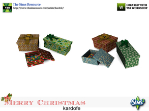 Sims 3 — kardofe_Merry Christmas_Gift boxes by kardofe — Group of three gift packages decorated with beautiful ties