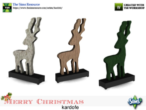 Sims 3 — kardofe_Merry Christmas_Moose 2 by kardofe — Figurehead of a moose, wood in four color options, large size