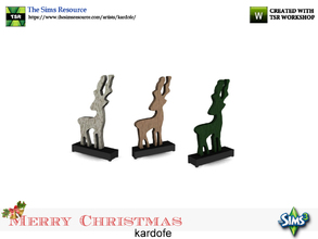Sims 3 — kardofe_Merry Christmas_Moose by kardofe — Figurehead of a moose, wood in four color options, small size 