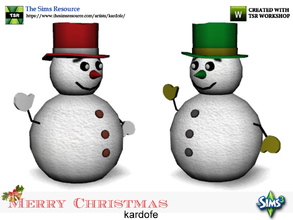 Sims 3 — kardofe_Merry Christmas_Snowman 2 by kardofe — Nice decorative figure of a snowman, in large size