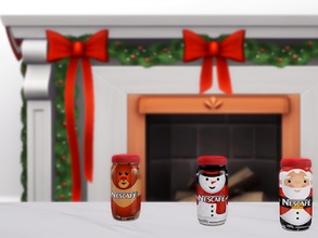 Sims 4 — Holiday Nescafe Coffee by YourDorkBrains — Decor Holiday Coffee Comes in 3 Recolors 