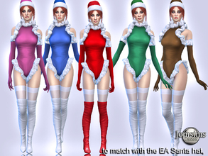 Sims 4 — Ednyi christmas bodysuit by jomsims — Ednyi christmas bodysuit Sims 4 for her in 5 shades , to go with the EA