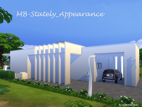 Sims 4 — MB-Stately_Appearance by matomibotaki — Bungalow-style family home, luxury and chic. Details: Half-closed