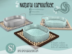 Sims 4 — Natural Camouflage tub by SIMcredible! — by SIMcredibledesigns.com available at TSR 4 colors in 20 variations