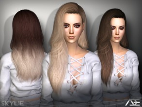 Sims 4 — Ade - Skylie (Hair Set) by Ade_Darma — This Set Included the HQ (2048x4096 texture size) and NON HQ (1024x2048