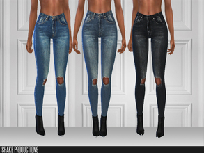 Sims 4 — ShakeProductions 206 - 4 by ShakeProductions — High Waisted Skinny Jeans 5 Colors 