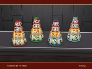 Sims 4 — Handmade Holidays. Tree with Tea Bags by soloriya — This tree created with tea bags. Part of Handmade Holidays